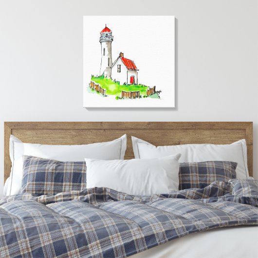Leuchtturm Leinwanddruck (Insitu (Schlafzimmer))