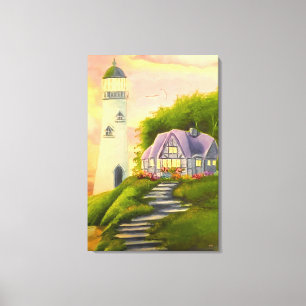 Leuchtturm Leinwanddruck