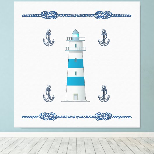 Leuchtturm Leinwanddruck (Insitu (Holzboden))