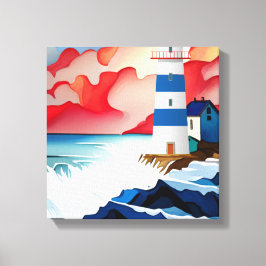 Leuchtturm Leinwanddruck