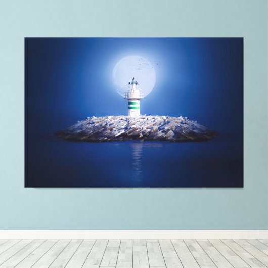 Leuchtturm Leinwanddruck (Insitu (Holzboden))