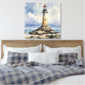 Leuchtturm Leinwanddruck (Insitu (Schlafzimmer))