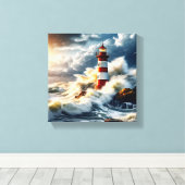 Leuchtturm Leinwanddruck (Insitu (Holzboden))