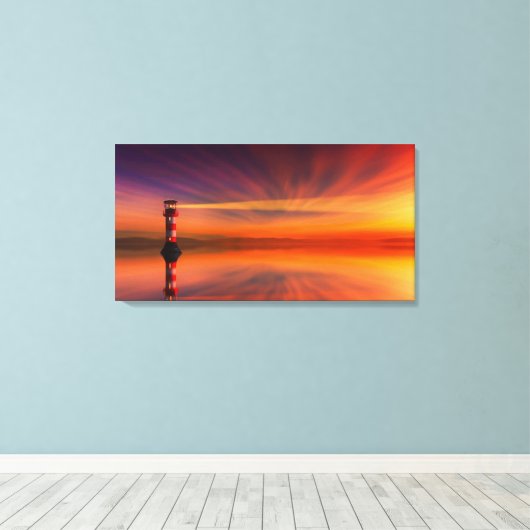 Leuchtturm Leinwanddruck (Insitu (Holzboden))