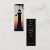 Leuchtturm-Lesezeichen Mini Visitenkarte (Vorne/Hinten)