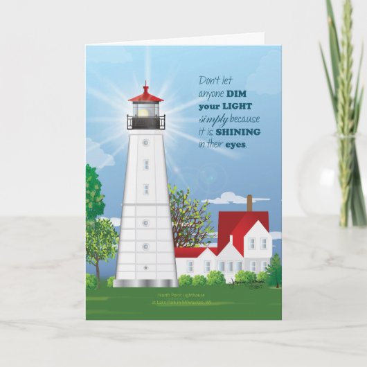Leuchtturm leuchte deine Lichtkarte Karte (Vorderseite)