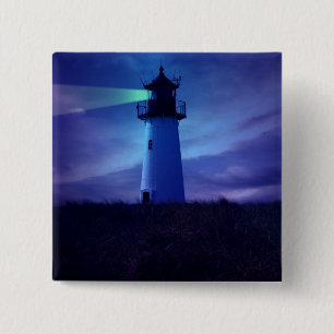 Leuchtturm-Leuchtfeuer-Button Button