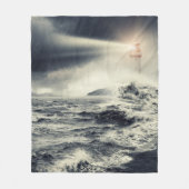 Leuchtturm-Leuchtfeuer Fleecedecke (Vorderseite)