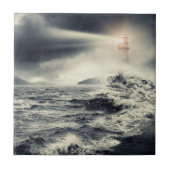 Leuchtturm-Leuchtfeuer Fliese (Vorderseite)