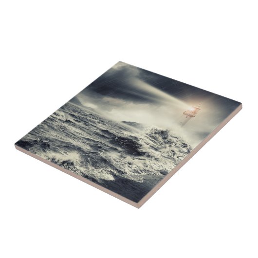 Leuchtturm-Leuchtfeuer Fliese (Seite)