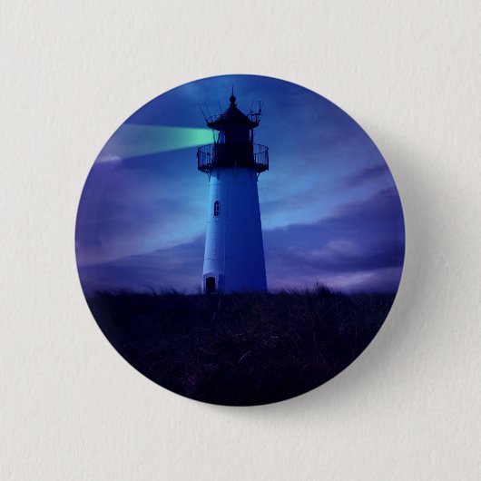 Leuchtturm-Leuchtfeuer-runder Knopf Button (Vorderseite)