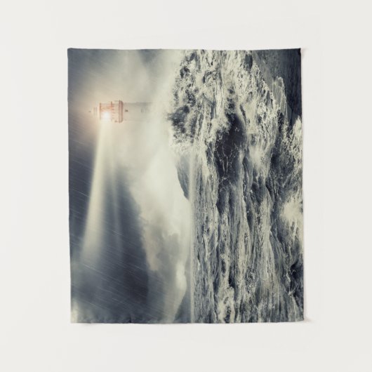 Leuchtturm-Leuchtfeuer Wandteppich (Vorderseite)