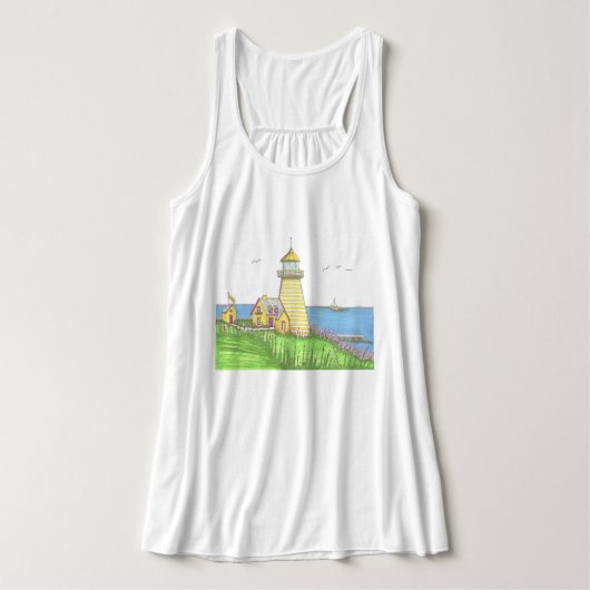 Leuchtturm-Leuchtturm-Tank oben Tank Top (Design Vorderseite)