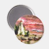 Leuchtturm Magnet (Vorderseite/Rückseite)