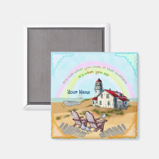 Leuchtturm Magnet (Vorderseite/Rückseite)