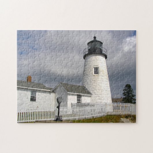 Leuchtturm Maine Atlantikküste. Jigsaw Puzzle (Horizontal)