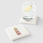 Leuchtturm Malerei Strand Marmor Stone Untersetzer (Seitenansicht)