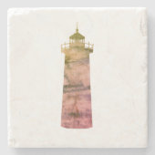 Leuchtturm Malerei Strand Marmor Stone Untersetzer (Vorderseite)