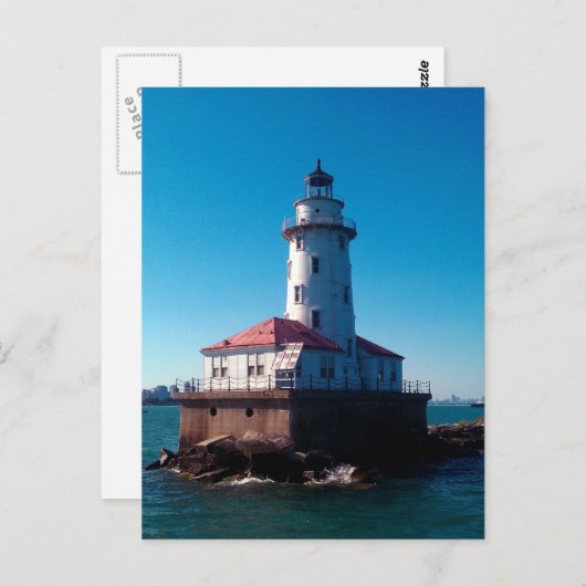Leuchtturm, Marine Pier in Chicago Postkarte (Vorne/Hinten)