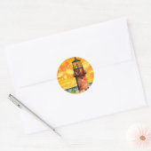 Leuchtturm Marthas Runder Aufkleber (Umschlag)