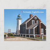 Leuchtturm, Massachusetts Postkarte (Vorderseite)