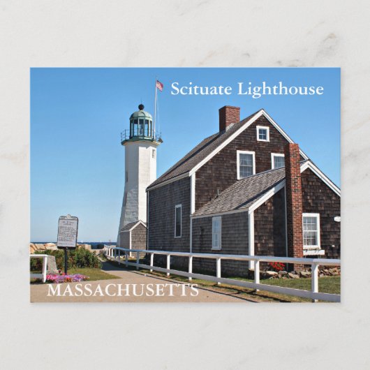 Leuchtturm, Massachusetts Postkarte (Vorderseite)