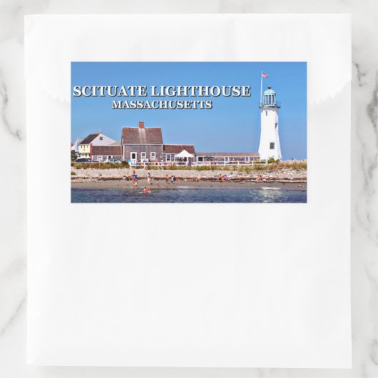 Leuchtturm, Massachusetts Rechteckiger Aufkleber (Tasche)