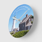 Leuchtturm Massachusetts Wall Clock Runde Wanduhr (Winkel)