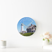 Leuchtturm Massachusetts Wall Clock Runde Wanduhr (Zuhause)