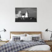 Leuchtturm Mist Canvas Print Leinwanddruck (Insitu (Schlafzimmer))
