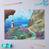 Leuchtturm mit Blick auf das Meer Seidenpapier (Basteln)
