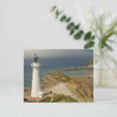 Leuchtturm mit Blick auf den Ozean Postkarte (Stehend Vorderseite)