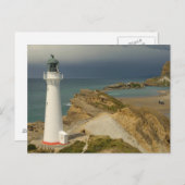 Leuchtturm mit Blick auf den Ozean Postkarte (Vorne/Hinten)