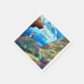 Leuchtturm mit Blick aufs Meer Serviette (Ecke)