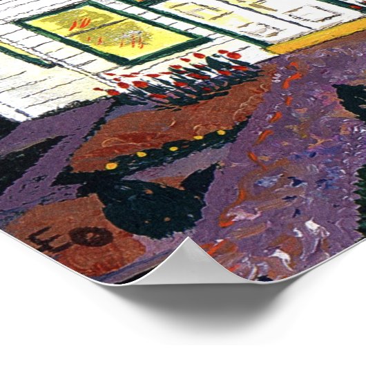 Leuchtturm mit Fähre Poster (Ecke)