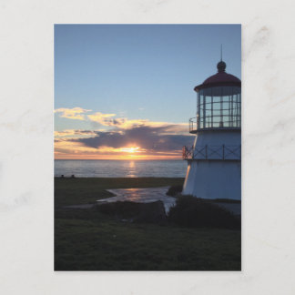 Leuchtturm mit Fall Sunset Lost Küste Kalifornien Postkarte