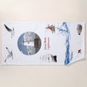 Leuchtturm mit großen Betten Strandtuch (Vorderseite)