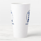 Leuchtturm mit Ihrem Boot oder Name 2 Seite groß Milchtasse (Vorderseite)