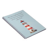 Leuchtturm mit John 12:46 Notizbuch Notizblock (Rechte Seite)
