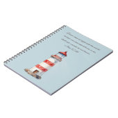 Leuchtturm mit John 12:46 Notizbuch Notizblock (Linke Seite)