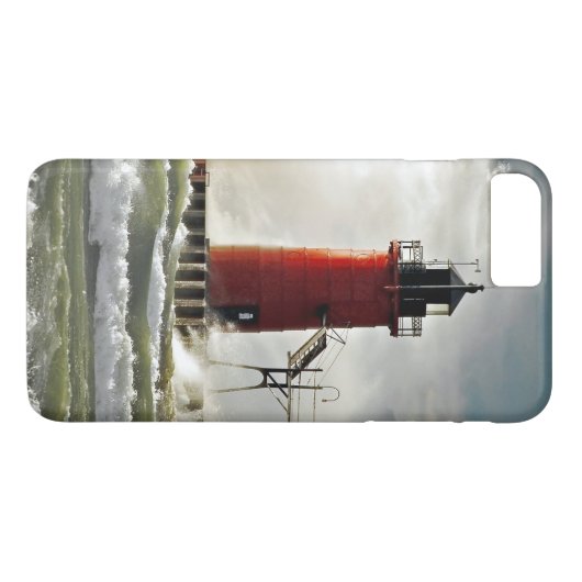 Leuchtturm mit Riesenwelle Case-Mate iPhone Hülle (Rückseite (Horizontal))