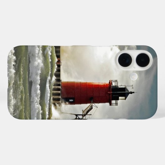Leuchtturm mit Riesenwelle Case-Mate iPhone Hülle (Rückseite (Horizontal))
