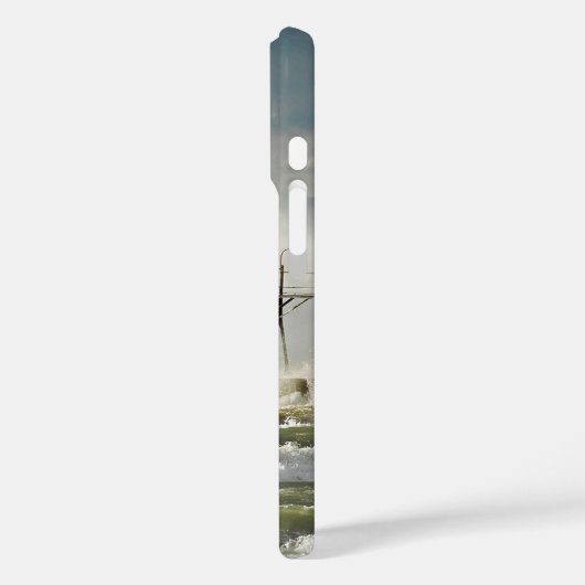 Leuchtturm mit Riesenwelle Case-Mate iPhone Hülle (Rückseite / Links)