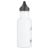 Leuchtturm mit rotem Streifen Edelstahlflasche (Links)