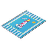 Leuchtturm mit rotem Streifen Notizblock (Linke Seite)