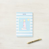 Leuchtturm mit rotem Streifen Post-it Klebezettel (Auf Schreibtisch)