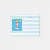 Leuchtturm mit rotem Streifen Post-it Klebezettel (Vorderseite)