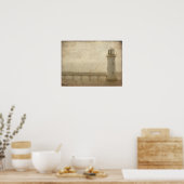 Leuchtturm mit Textur Poster (Küche)