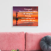 Leuchtturm mit Zitat Leinwanddruck (Insitu (Wohnzimmer))