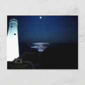 Leuchtturm-Mondlicht - "Lass mir, dein Licht zu se Postkarte (Vorderseite)